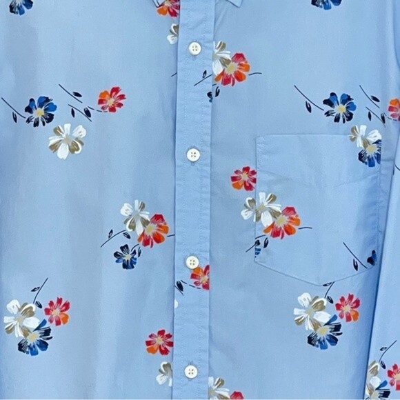 Banana Republic Floral Luxe Poplin Top Size Large - Picture 5 of 11